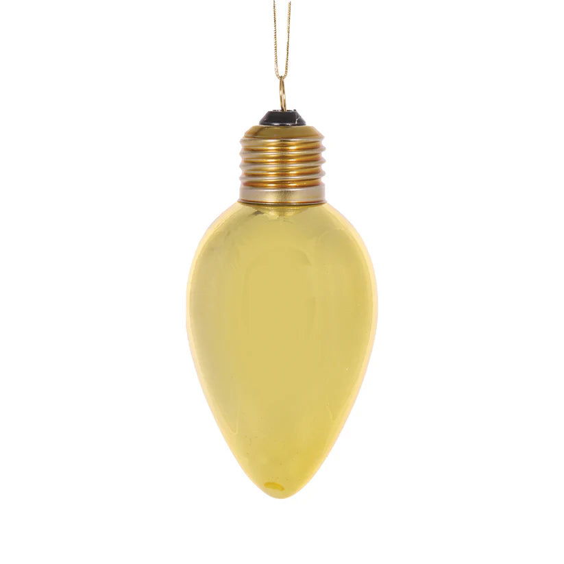 Retro Gold Bulb glass ornament