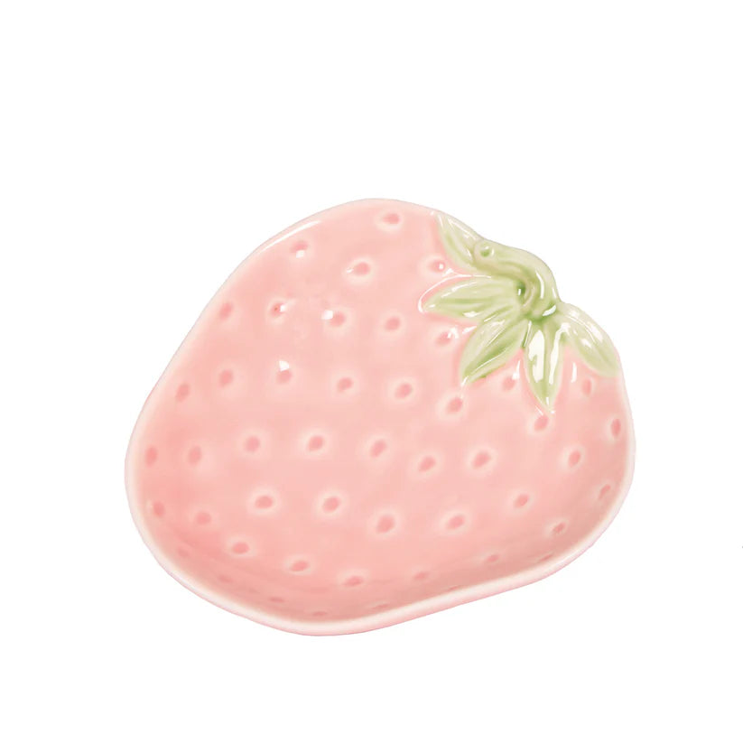 Small Pink Strawberry Plate-Top 30 Decor-Little Fish Co.