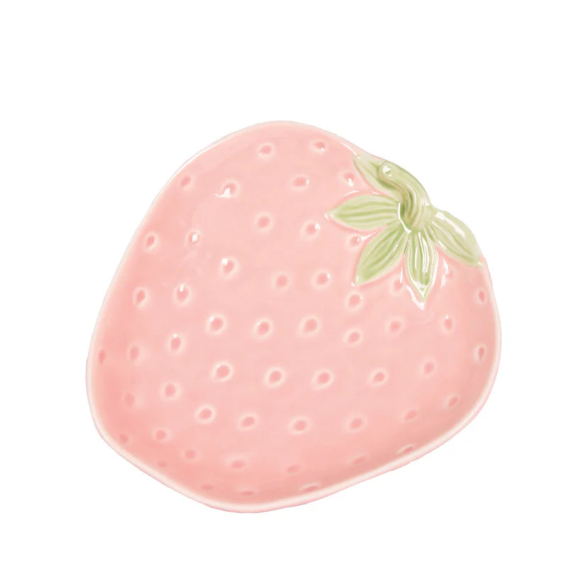 Large Pink Strawberry Plate-Top 30 Decor-Little Fish Co.