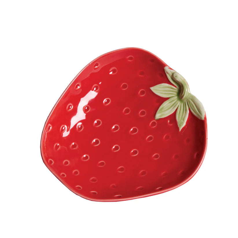 Large Red Strawberry Plate-Top 30 Decor-Little Fish Co.