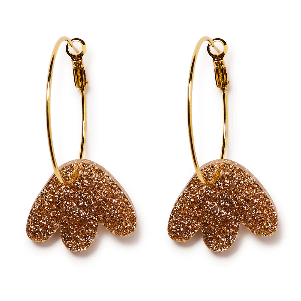 Heidi Hoops Gold-Apparel & Accessories-Little Fish Co.