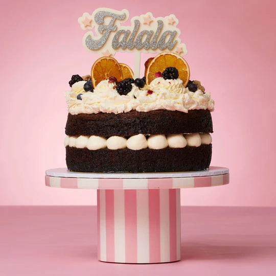 Falala Cake topper Ivory / Silver Glitter-Fun-Little Fish Co.