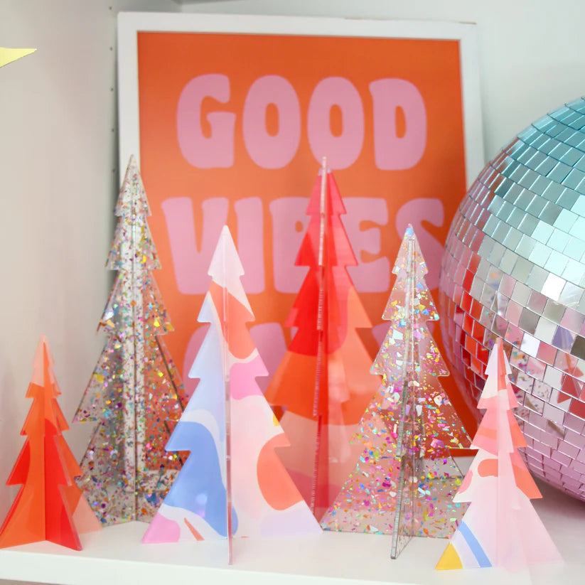 Confetti Acrylic Christmas Trees-Top 30 Christmas-Little Fish Co.