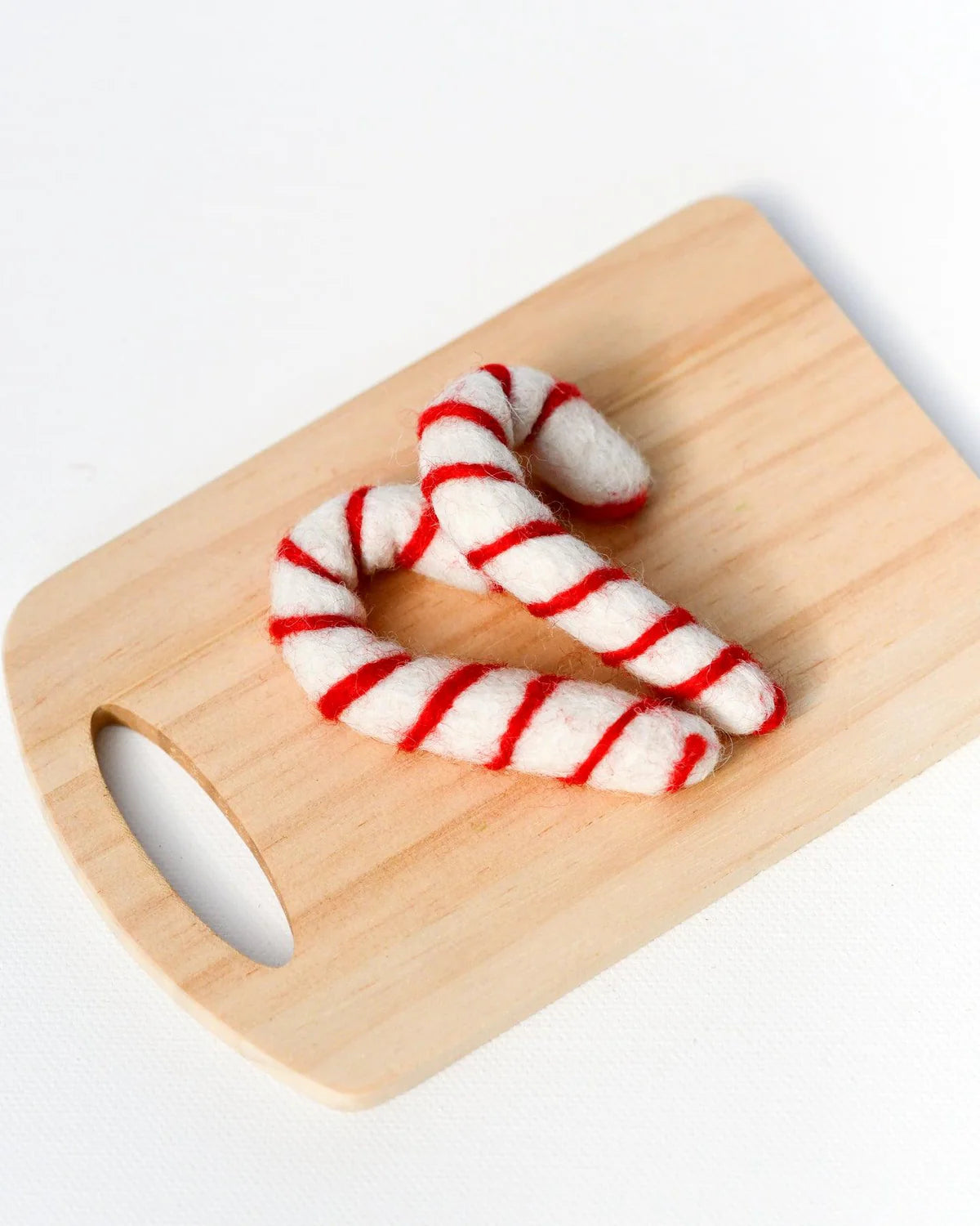 Set of 2 white / red candy cane