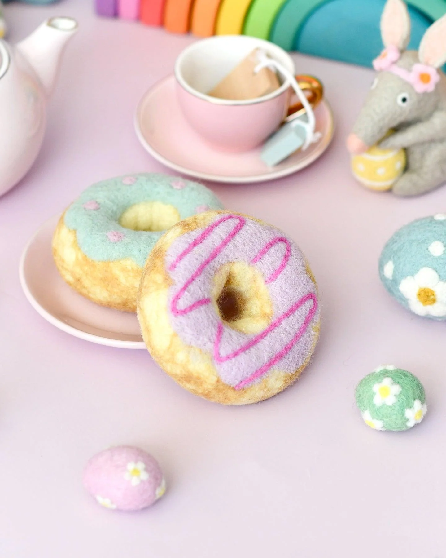 Pastel blue and pink donut-Fun-Little Fish Co.