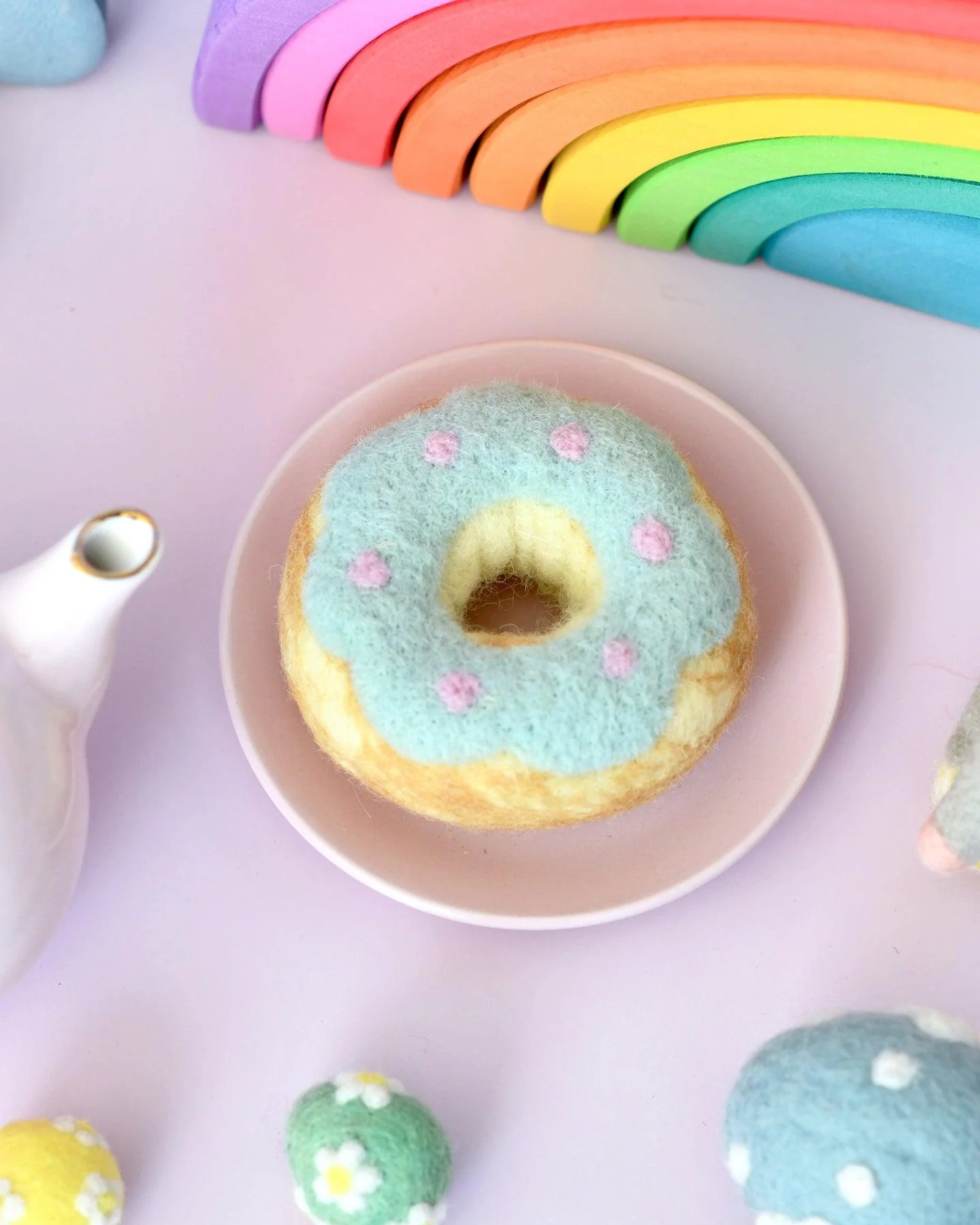 Pastel blue and pink donut-Fun-Little Fish Co.