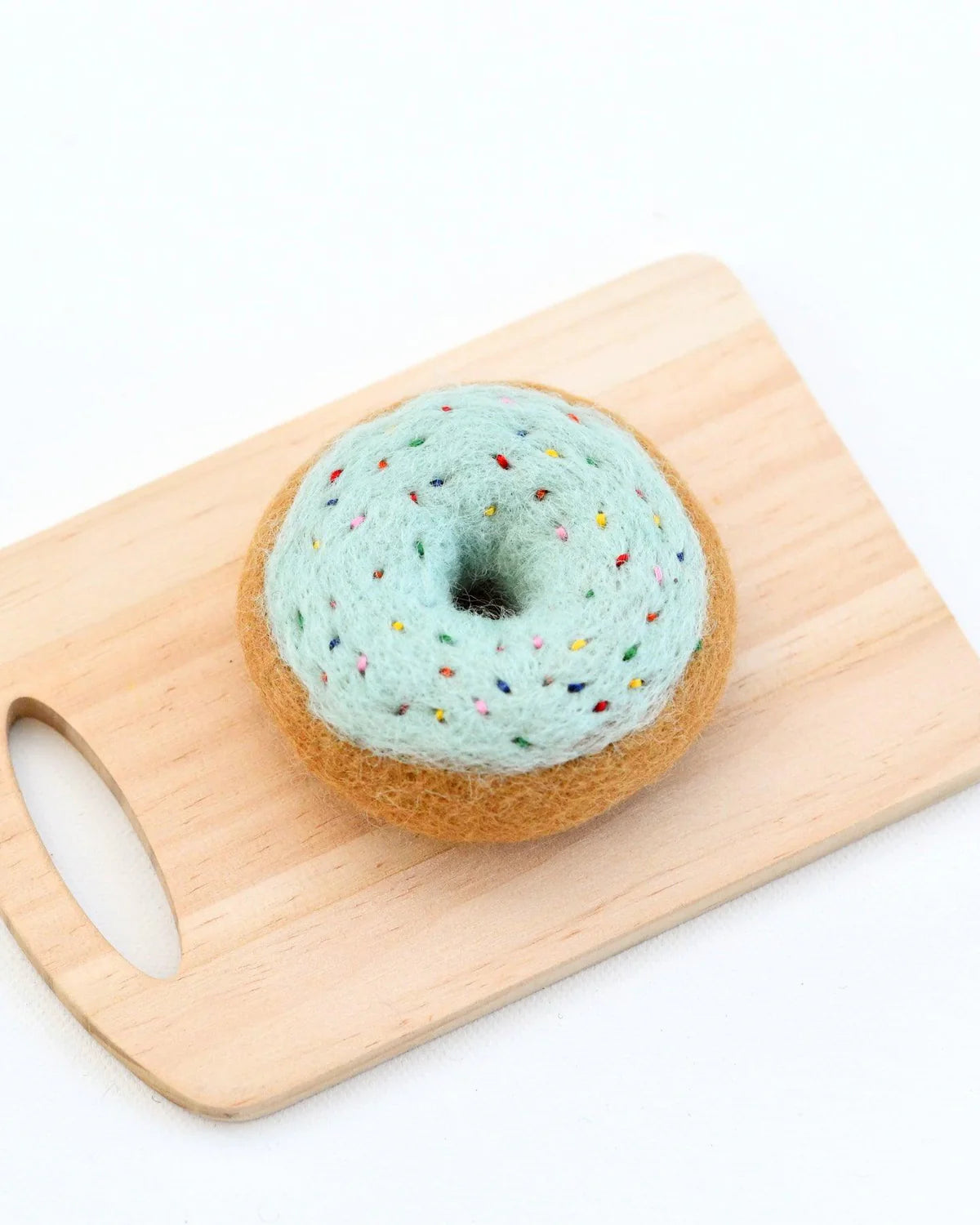 Felt Doughnut (Donut) with Blue Vanilla Frosting and Rainbow Sprinkles-Fun-Little Fish Co.