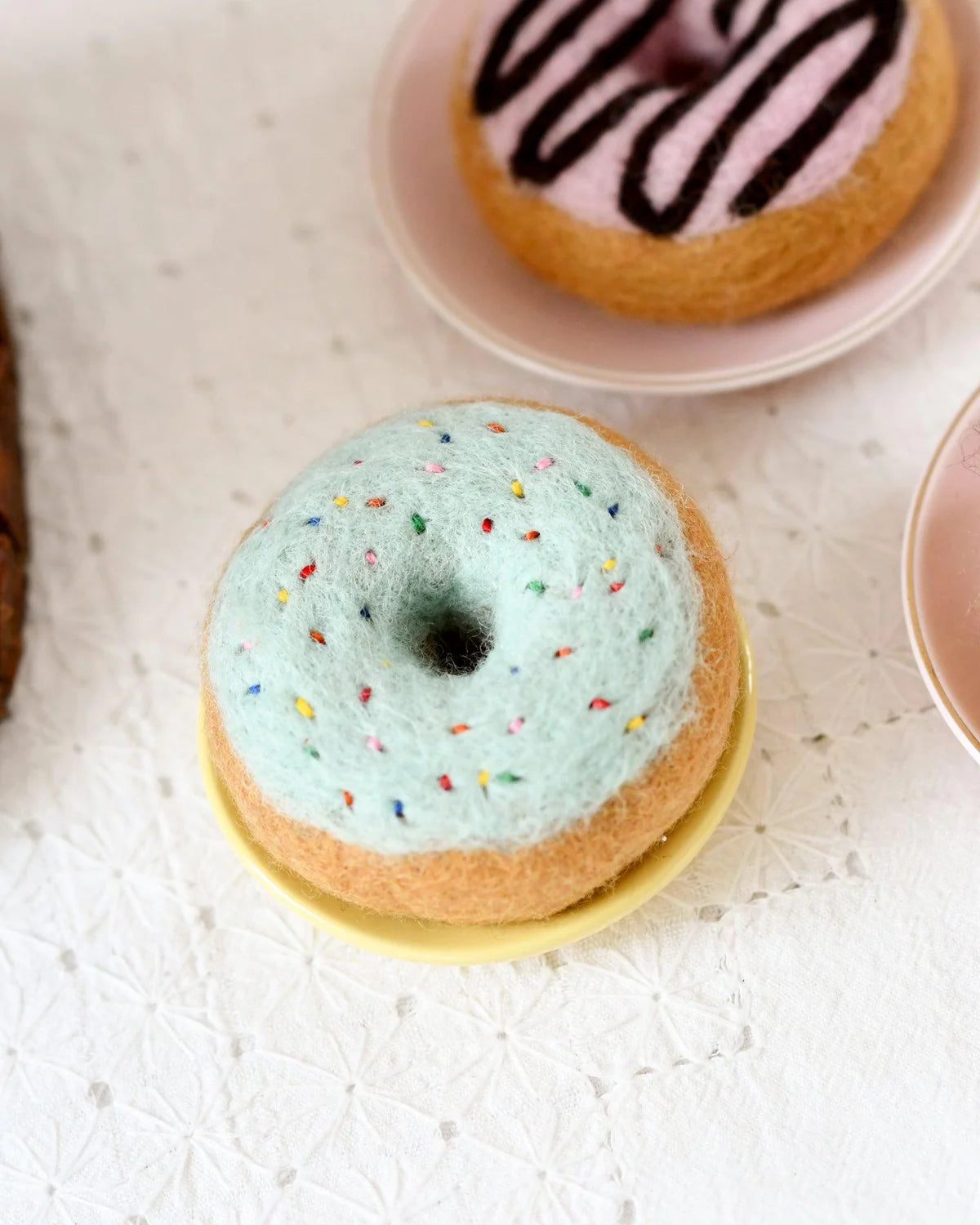 Felt Doughnut (Donut) with Blue Vanilla Frosting and Rainbow Sprinkles-Fun-Little Fish Co.