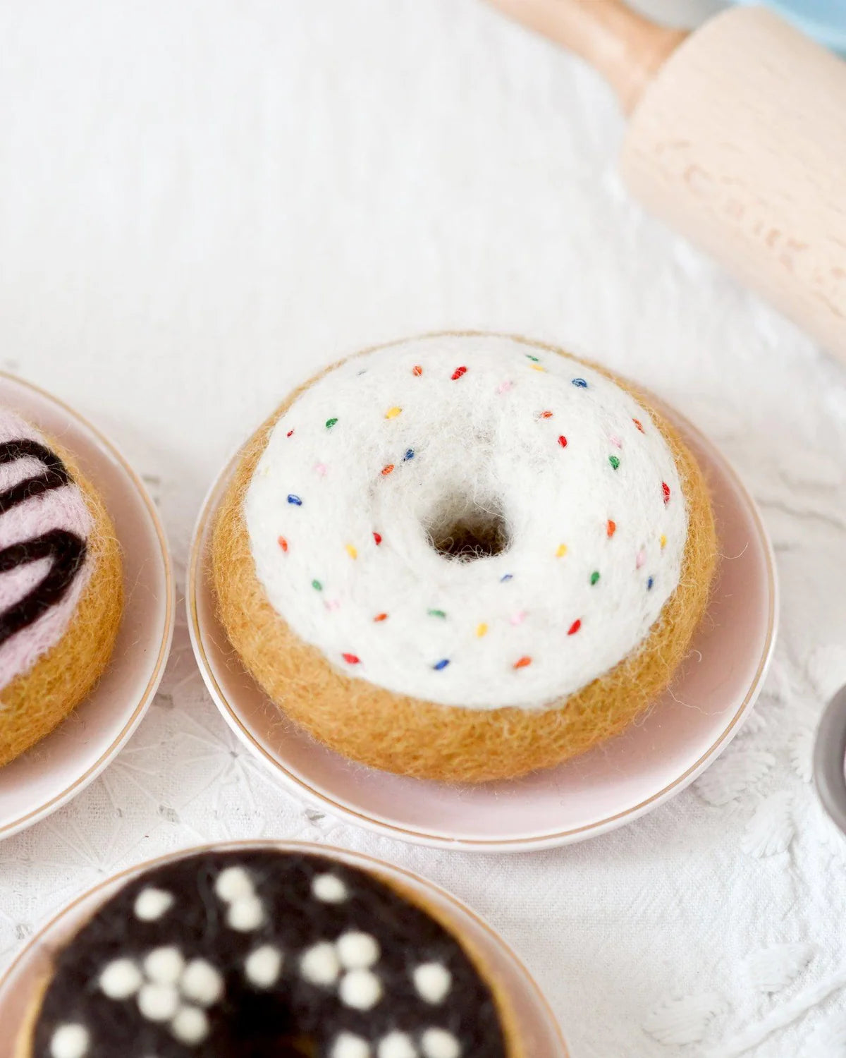 Felt Doughnut (Donut) with Classic Glaze and Rainbow Sprinkles-Fun-Little Fish Co.