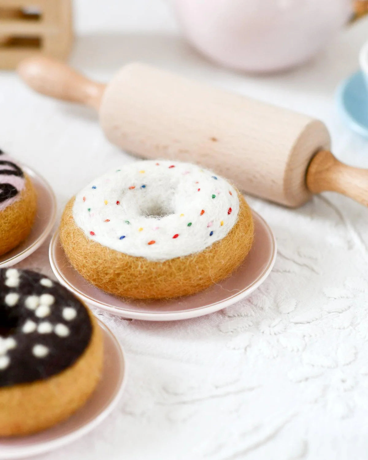 Felt Doughnut (Donut) with Classic Glaze and Rainbow Sprinkles-Fun-Little Fish Co.