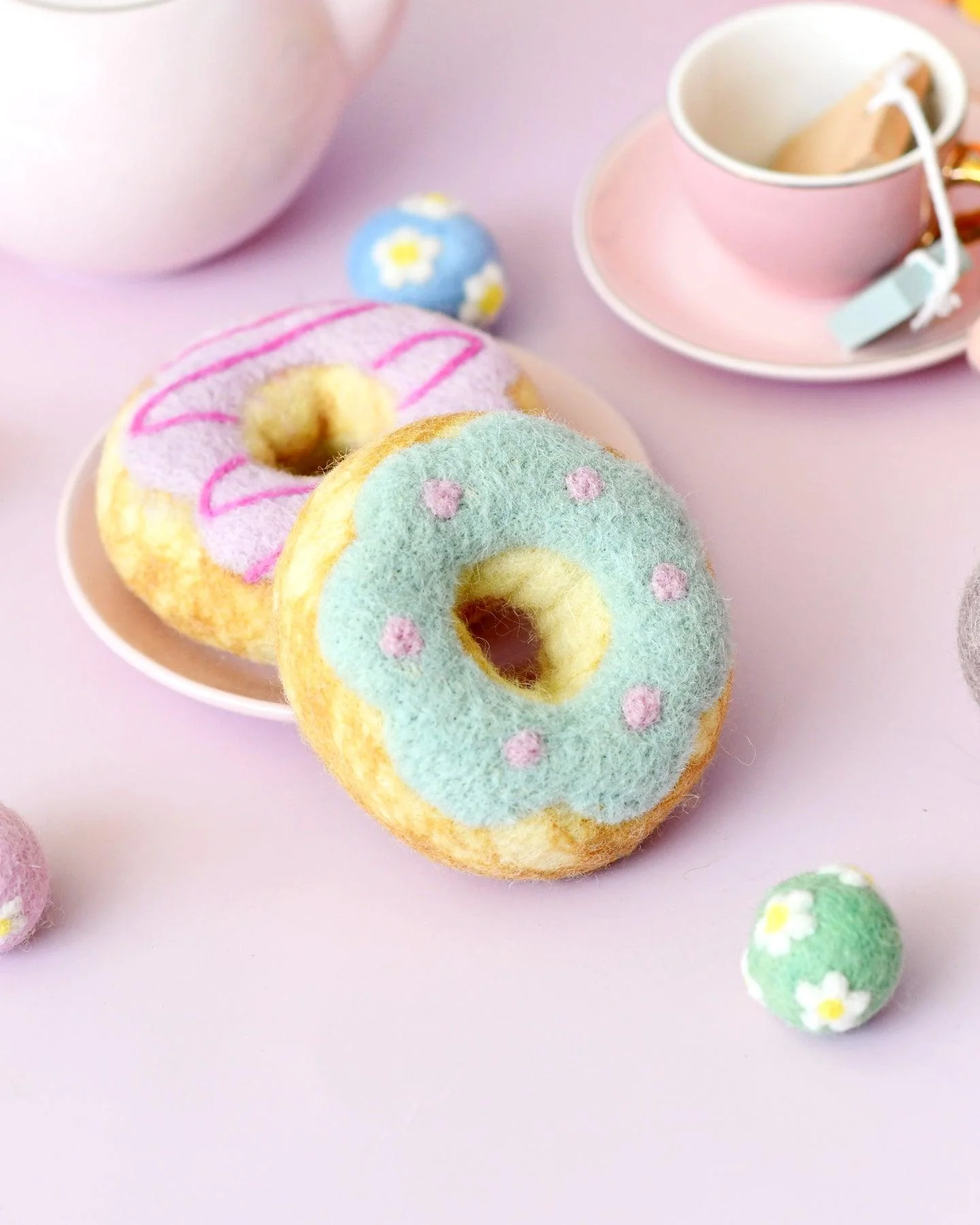 Pastel blue and pink donut-Fun-Little Fish Co.