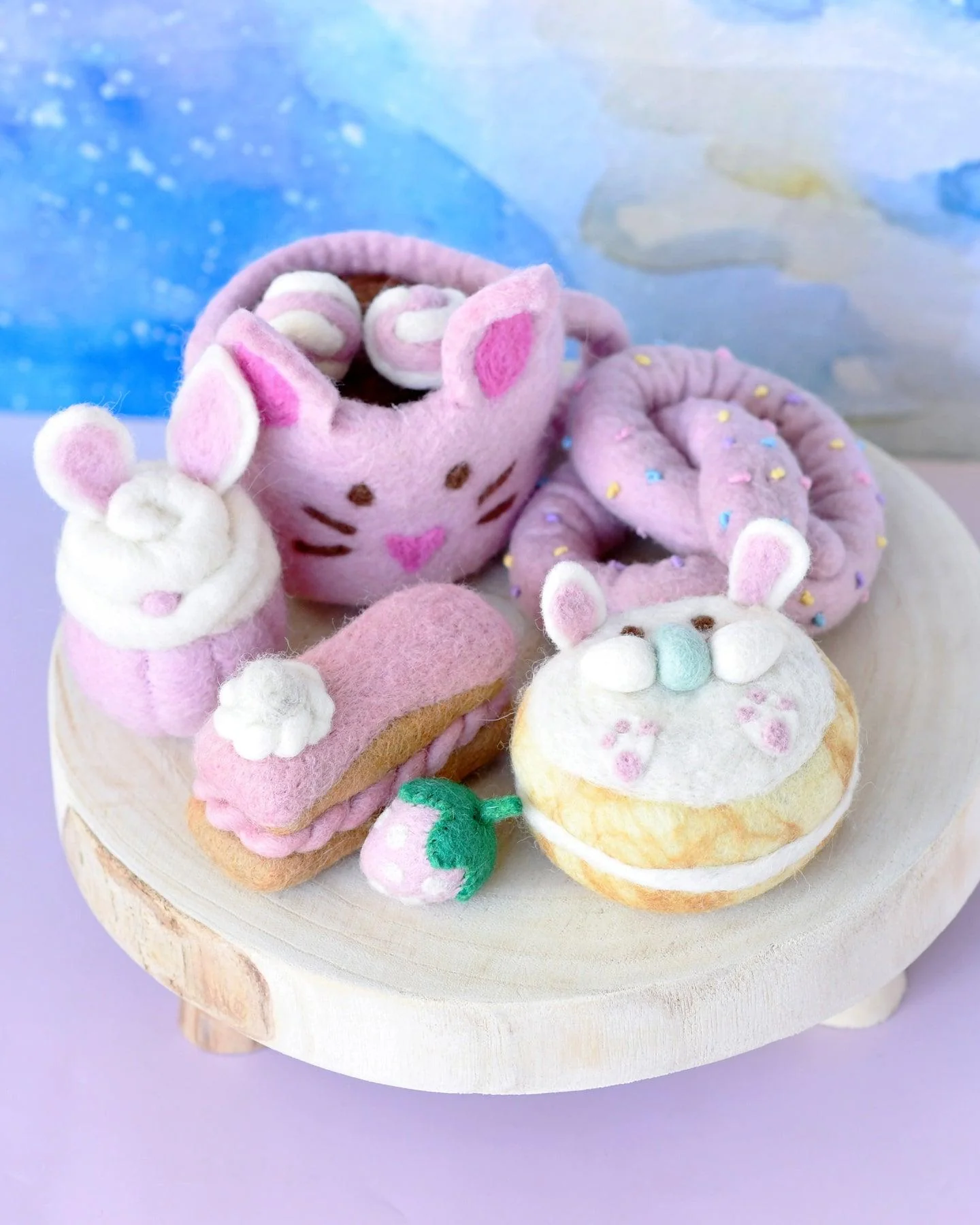 Grazing box of Easter felt play food Pink-Fun-Little Fish Co.