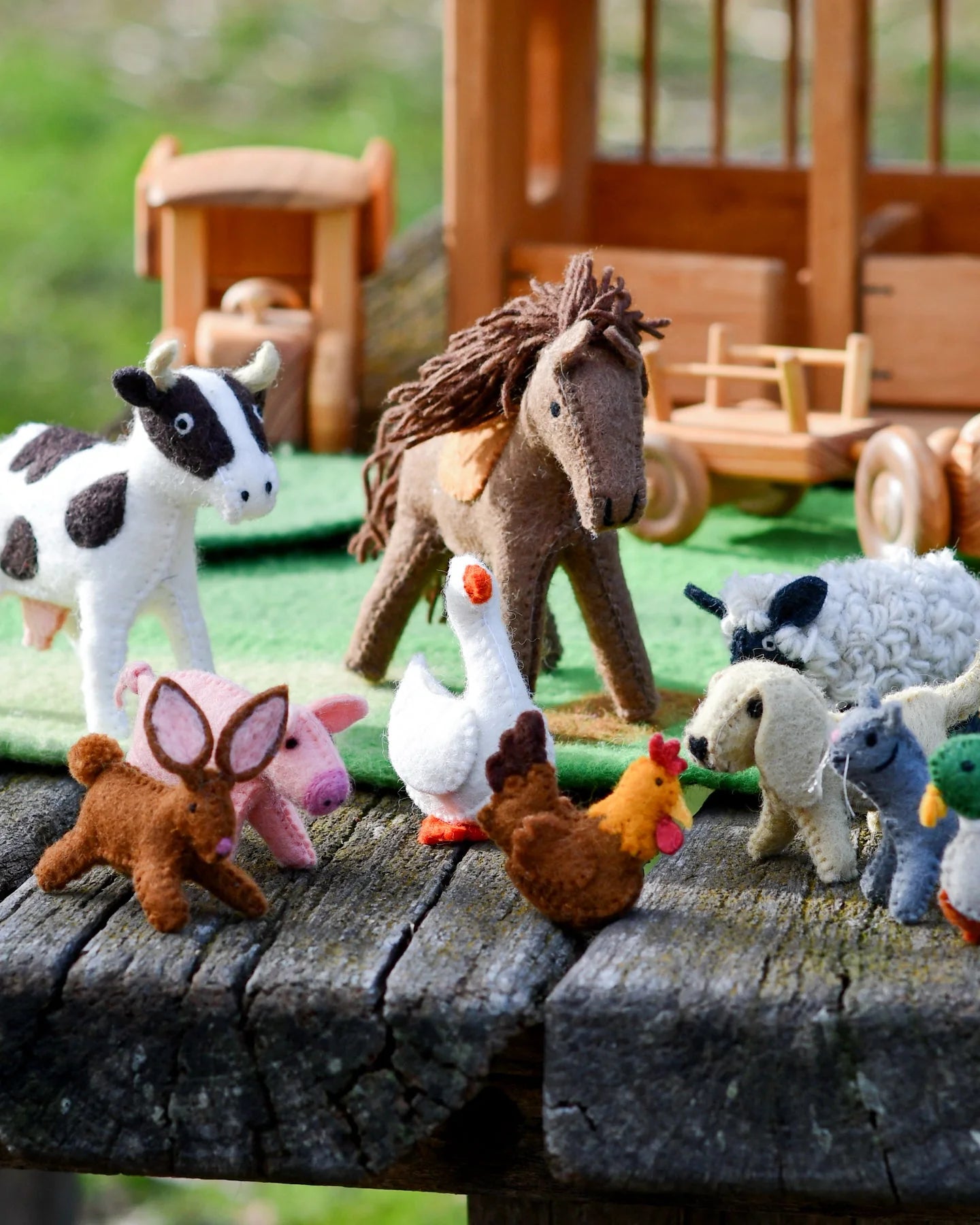 Felt Farm animal toys set of 10-New arrivals-Little Fish Co.