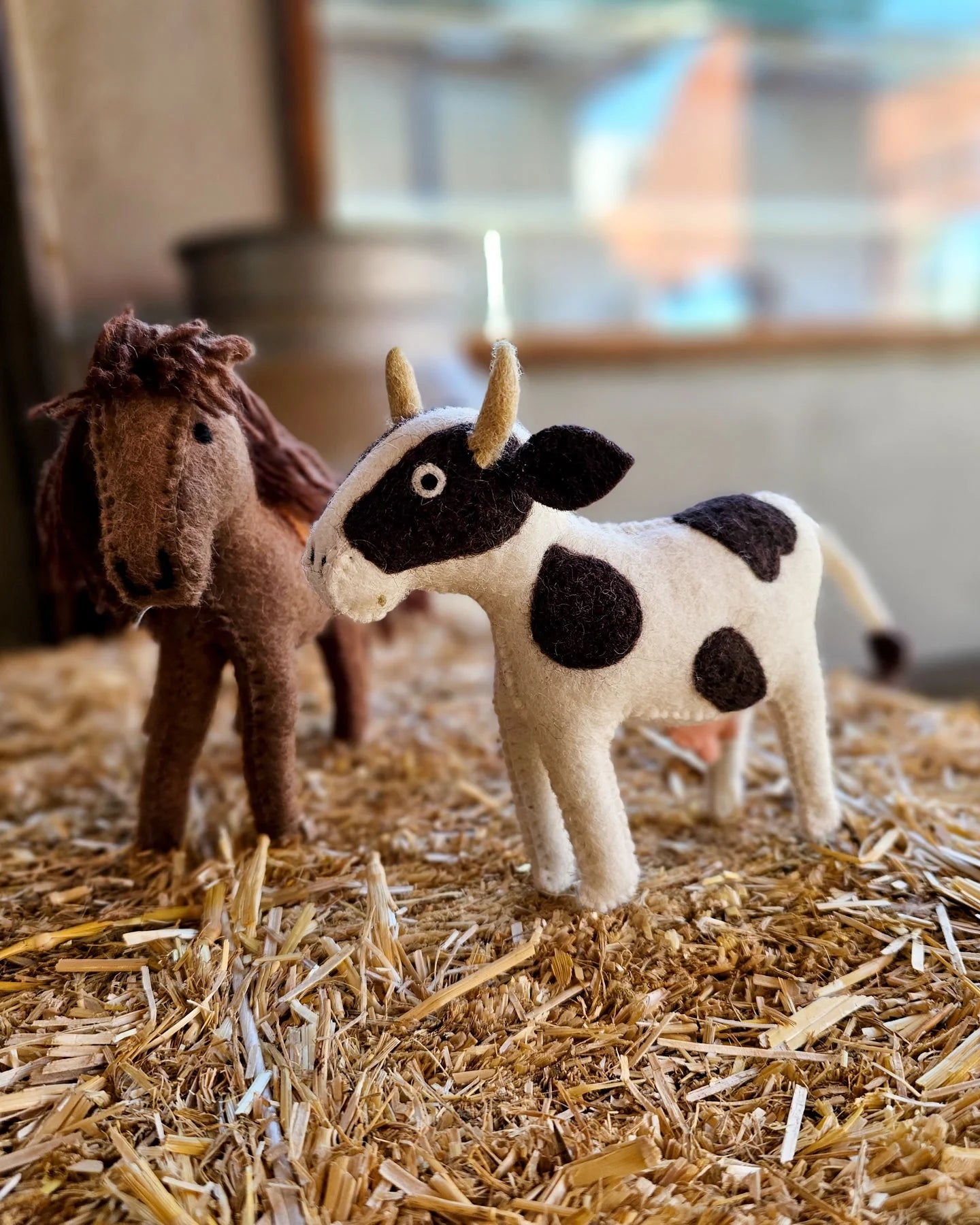 Felt Cow Farm animal toy-New arrivals-Little Fish Co.