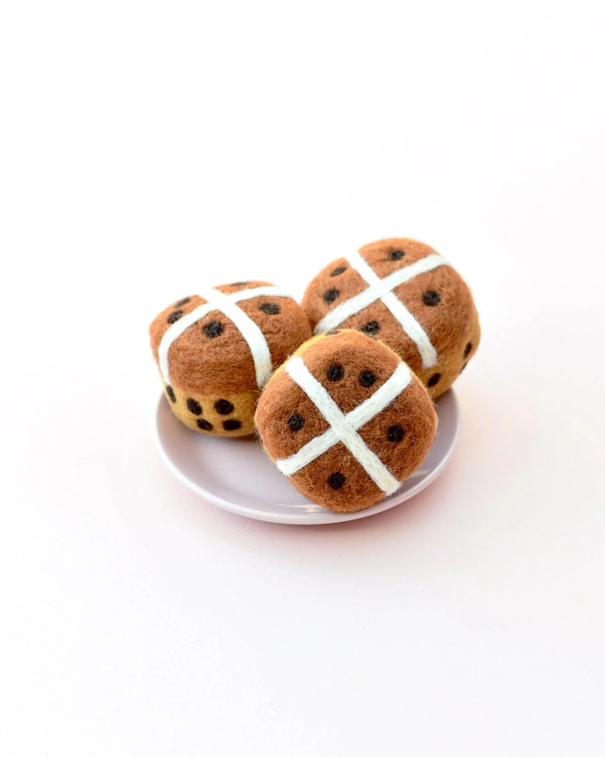 Felt Hot cross buns ( set of 3)-Little Fish Co.