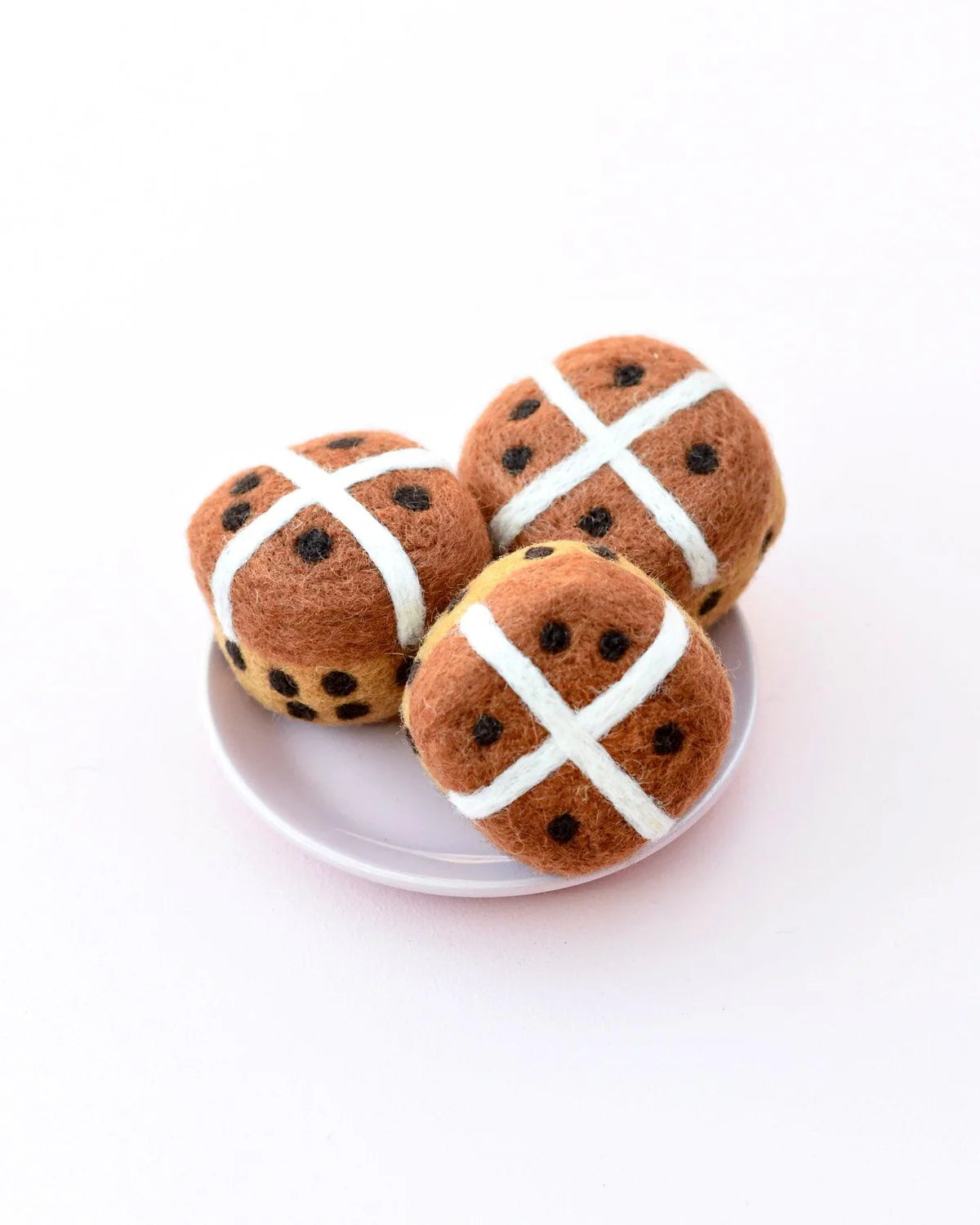 Felt Hot cross buns ( set of 3)-Little Fish Co.