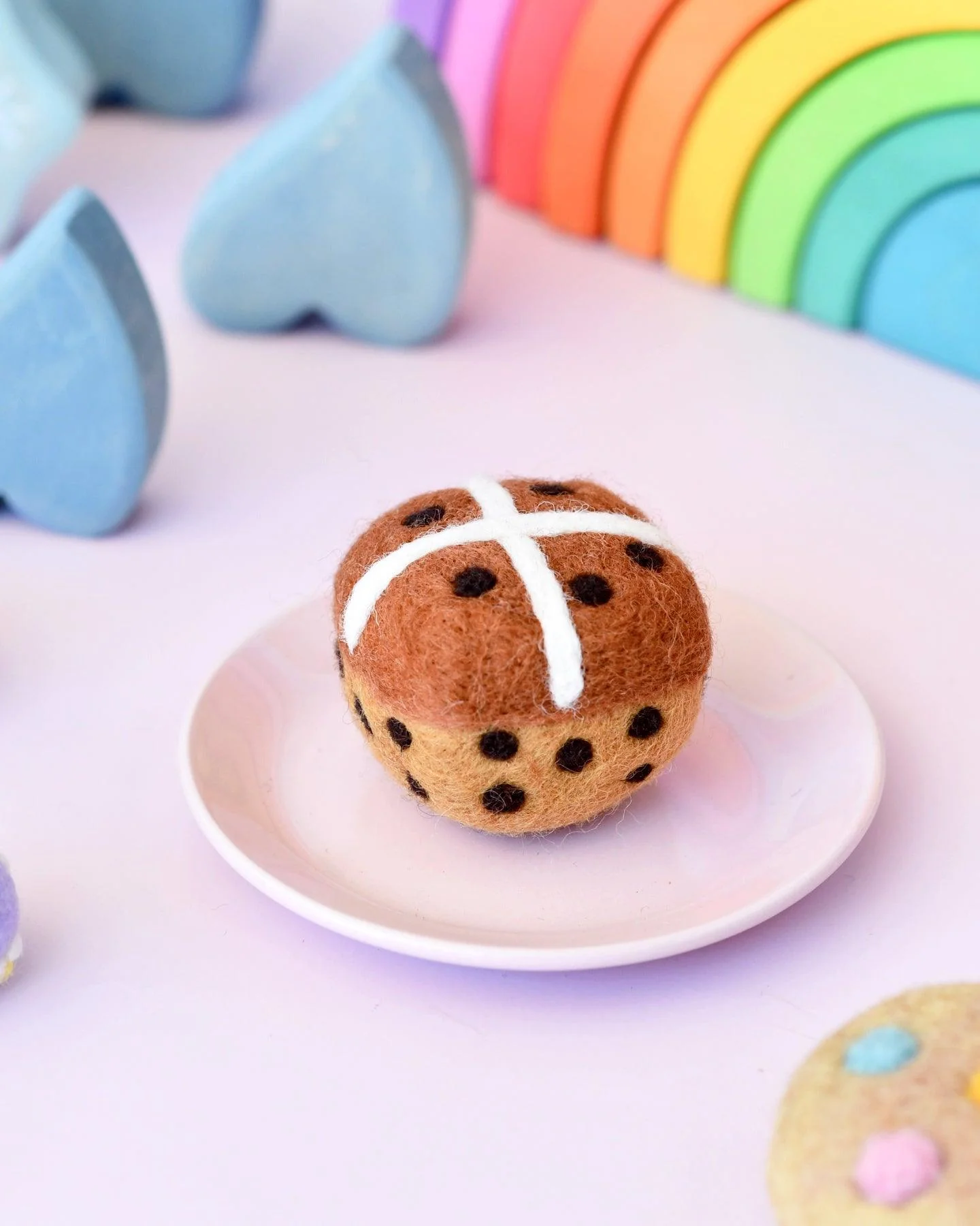 Felt hot cross bun ( single)-Fun-Little Fish Co.