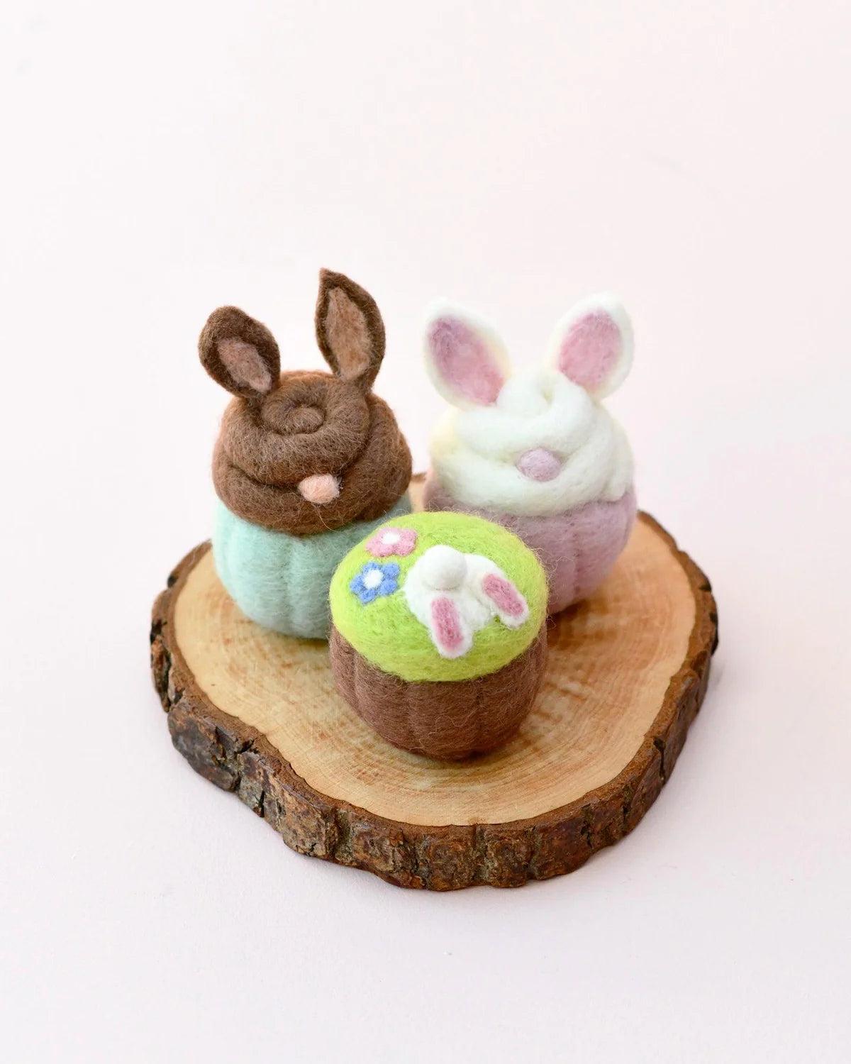 Felt Easter Bunny Cupcakes - Set of 3-Fun-Little Fish Co.