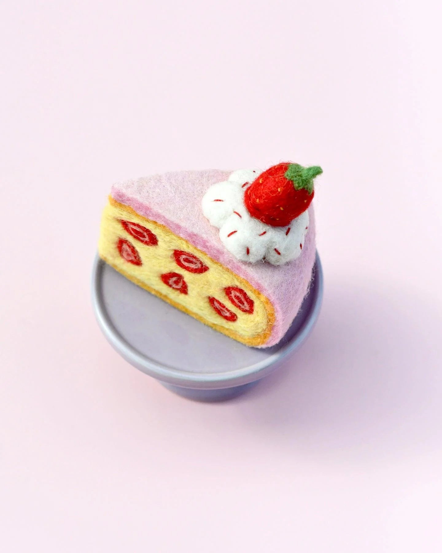 Felt Strawberry Torte cake slice-Fun-Little Fish Co.