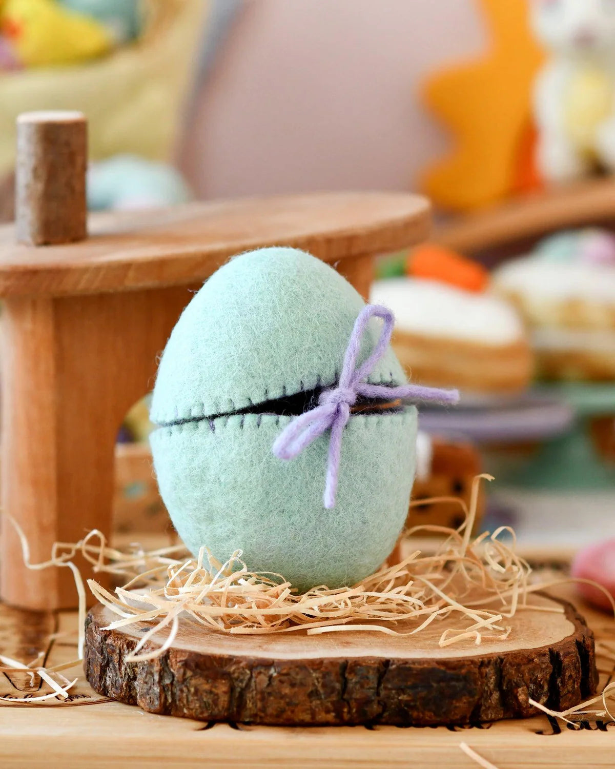 Felt surprise egg with bunny inside-Little Fish Co.