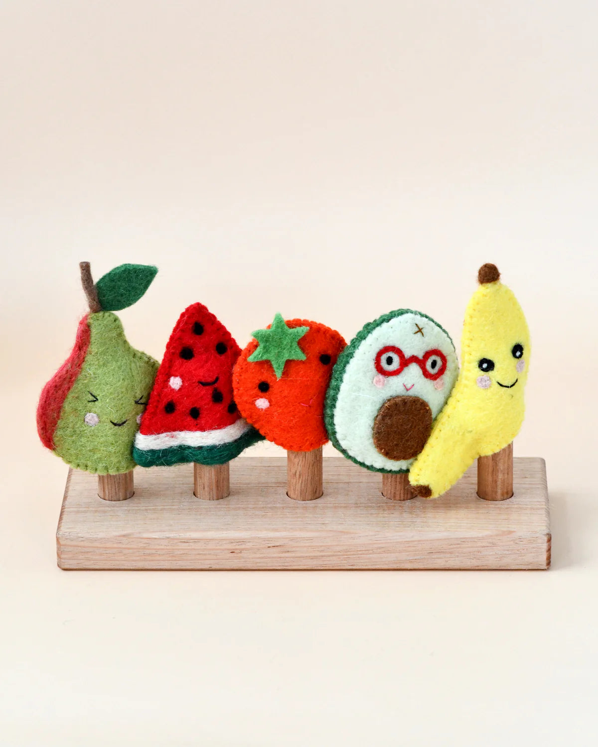 Felt Fruits Finger Puppet Set-Little Fish Co.