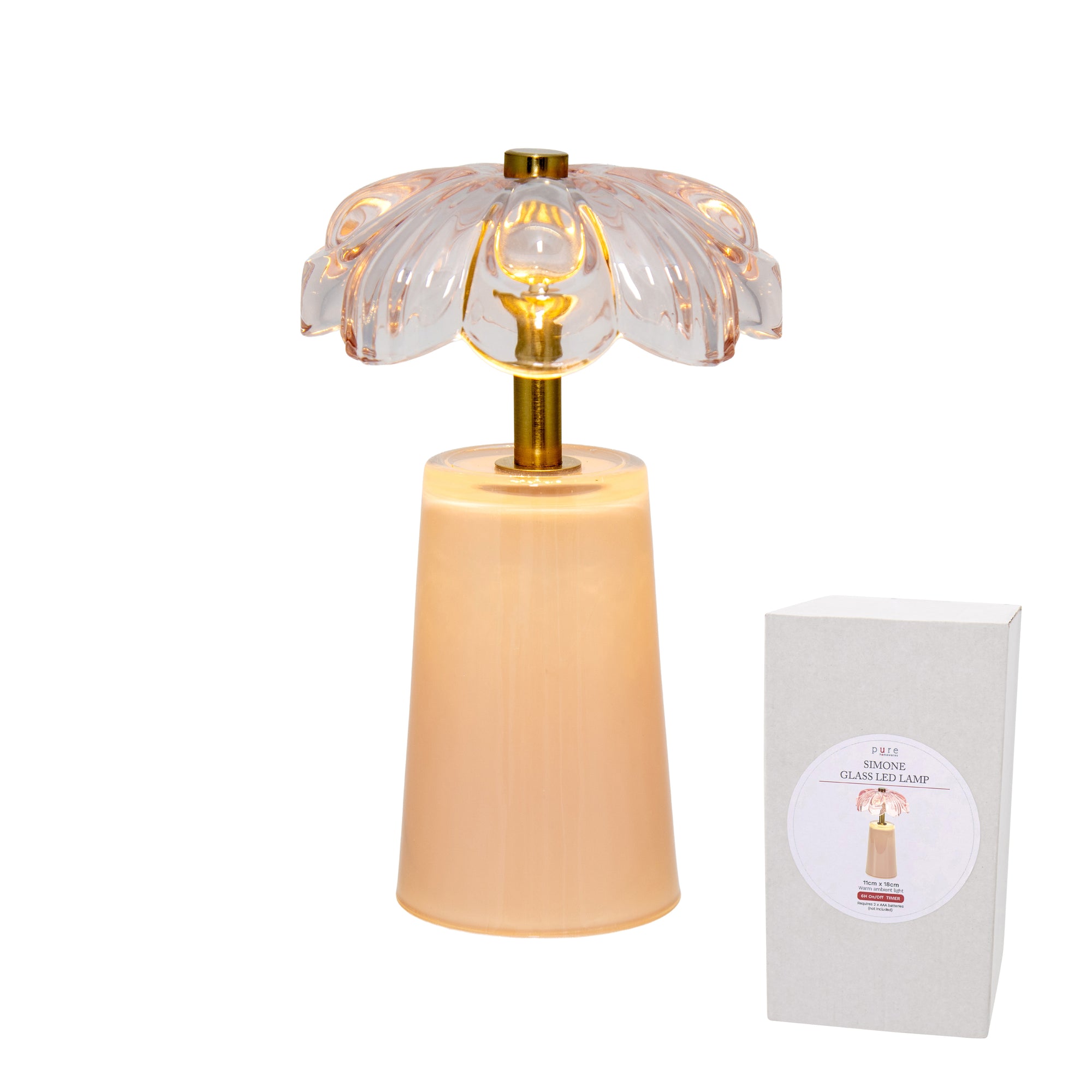 Caramel flower lamp