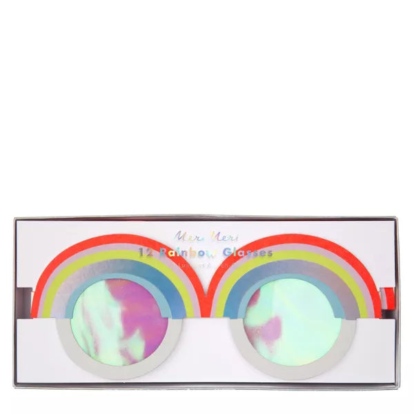 Rainbow paper glasses ( pack of 12)-Fun-Little Fish Co.