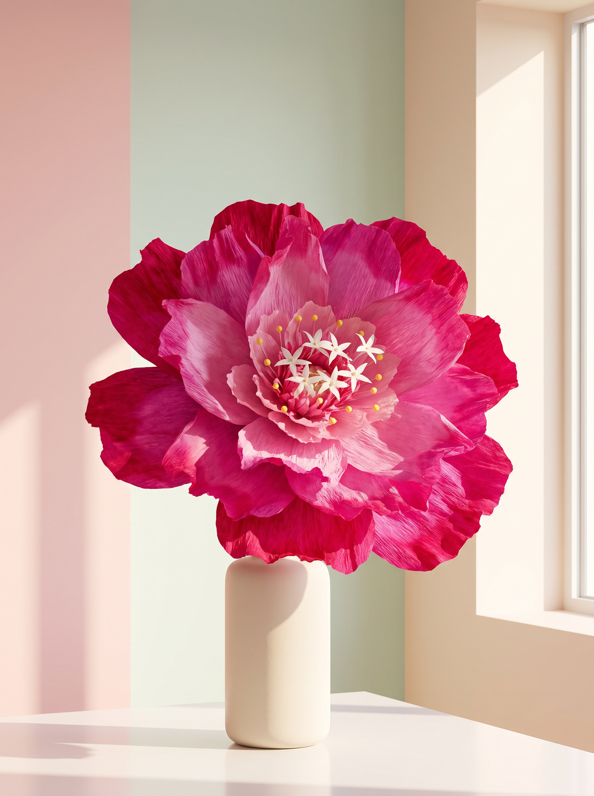 Handmade Paper Dancing flower - Pink