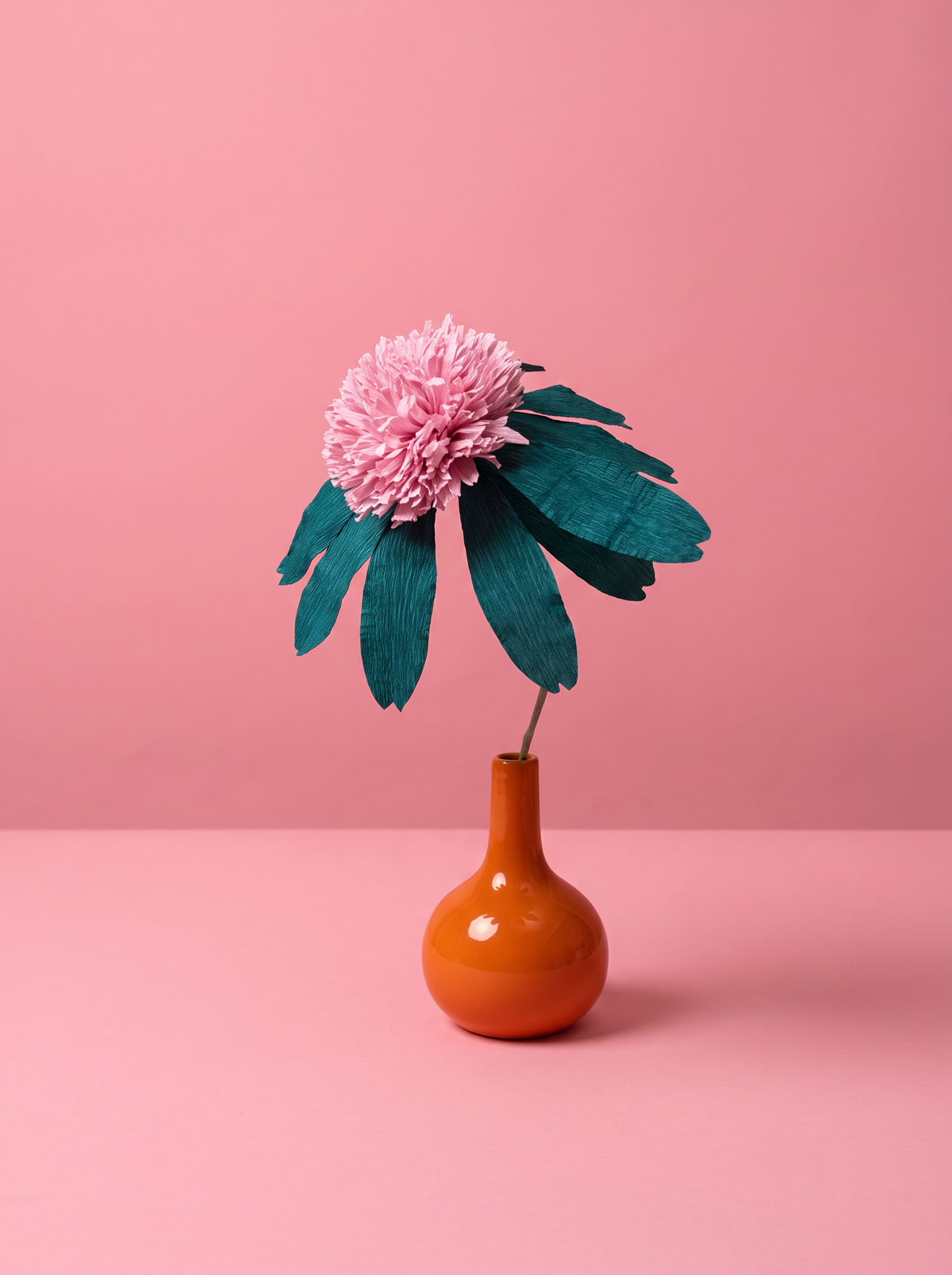 Handmade Paper Echinacea -Teal