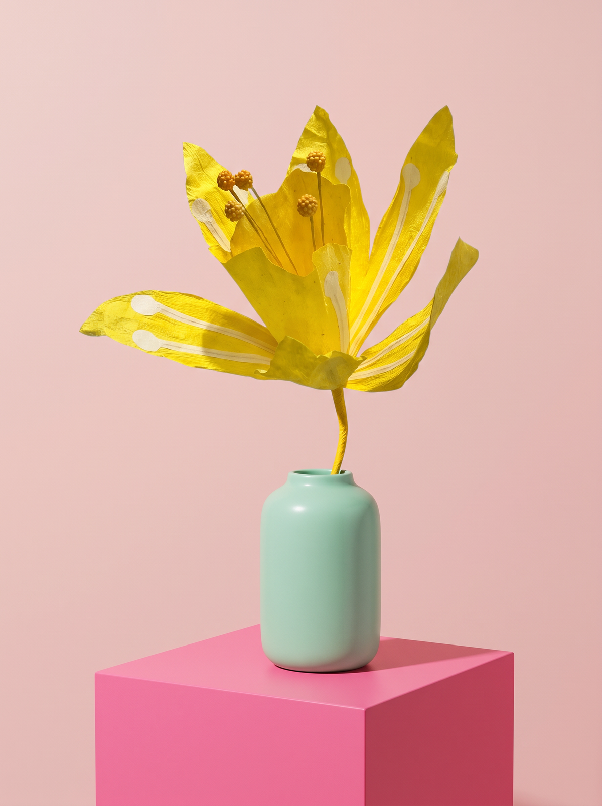 Handmade Paper Daffodil - Yellow