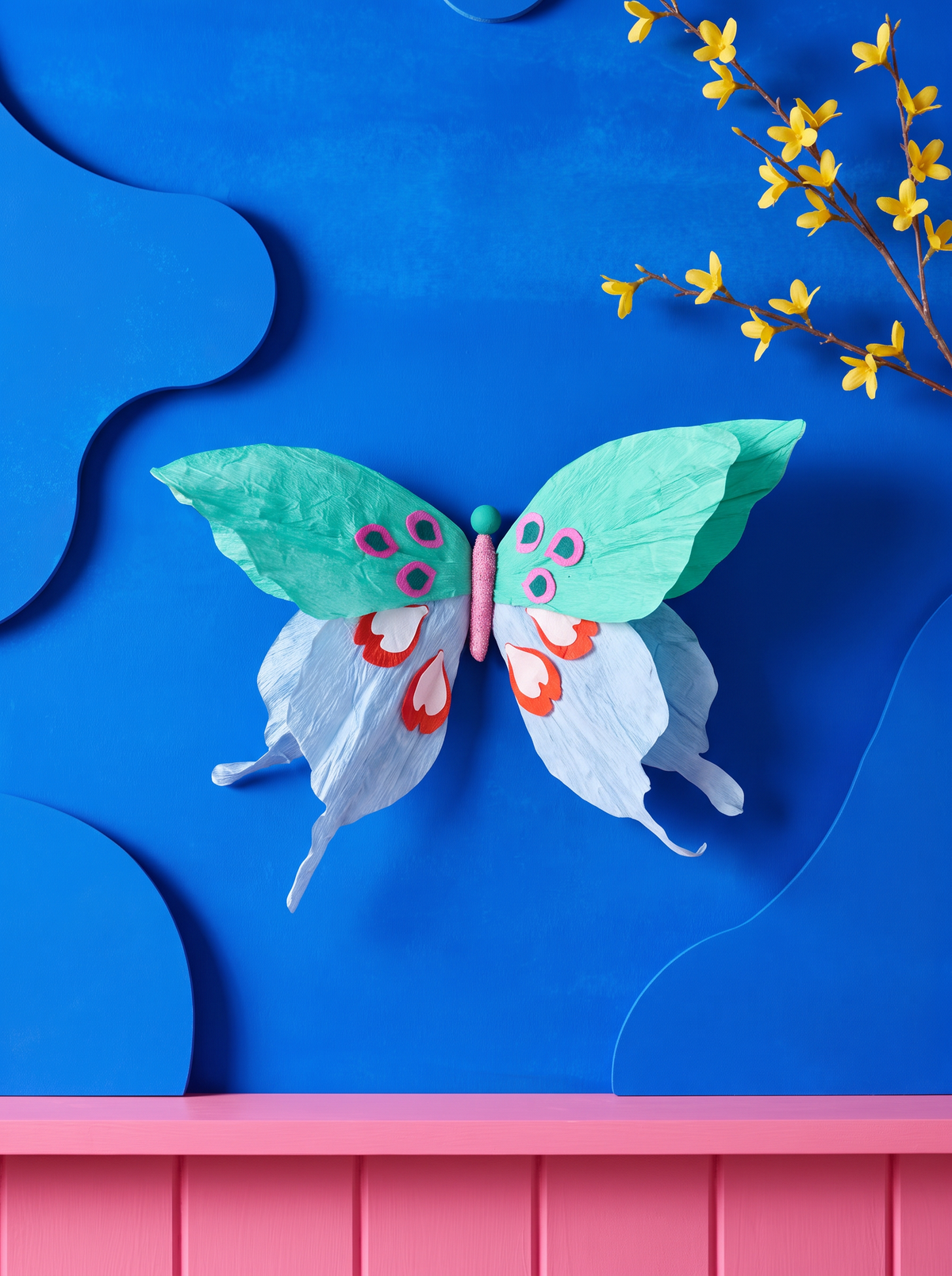 Handmade Paper Dancing Butterfly Mint