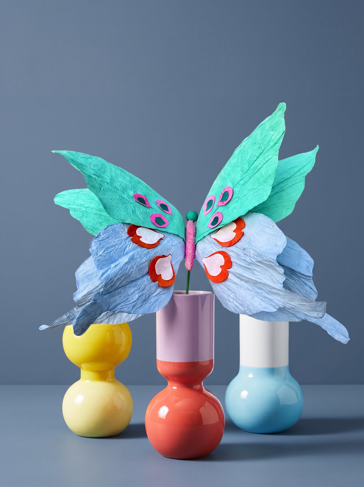 Handmade Paper Dancing Butterfly Pink