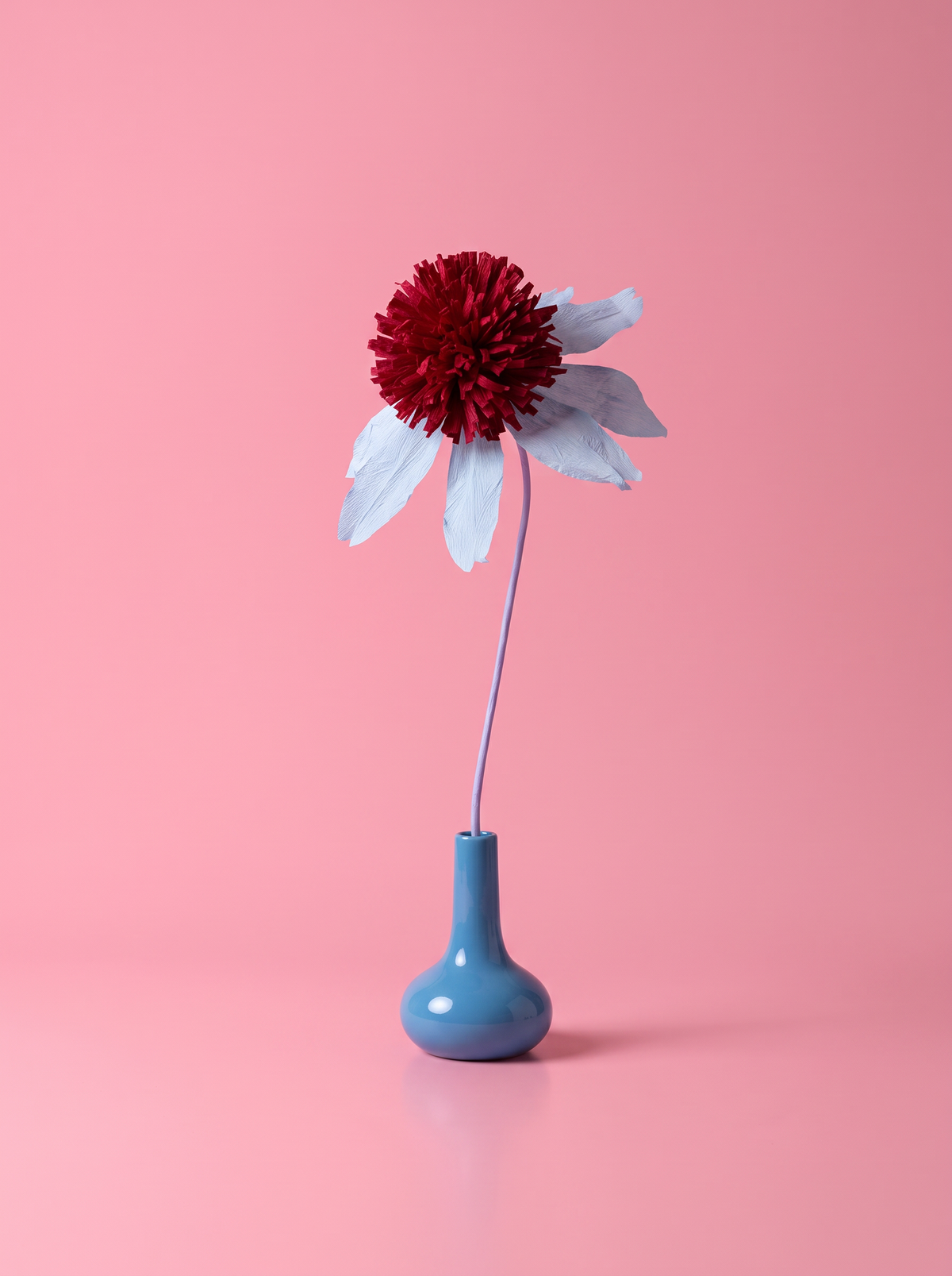 Handmade Paper Echinacea - Baby Blue