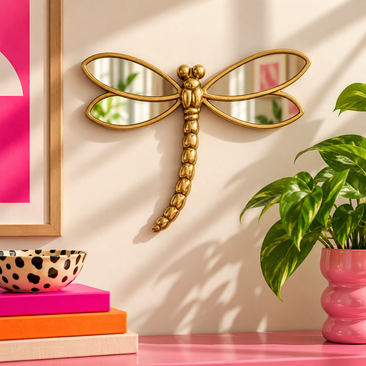 Dragon fly wall mirror