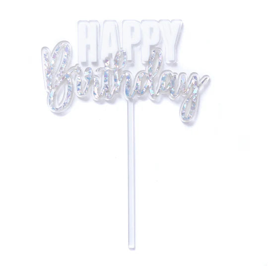 Happy Birthday Cake Topper (various colours)-Little Fish Co.