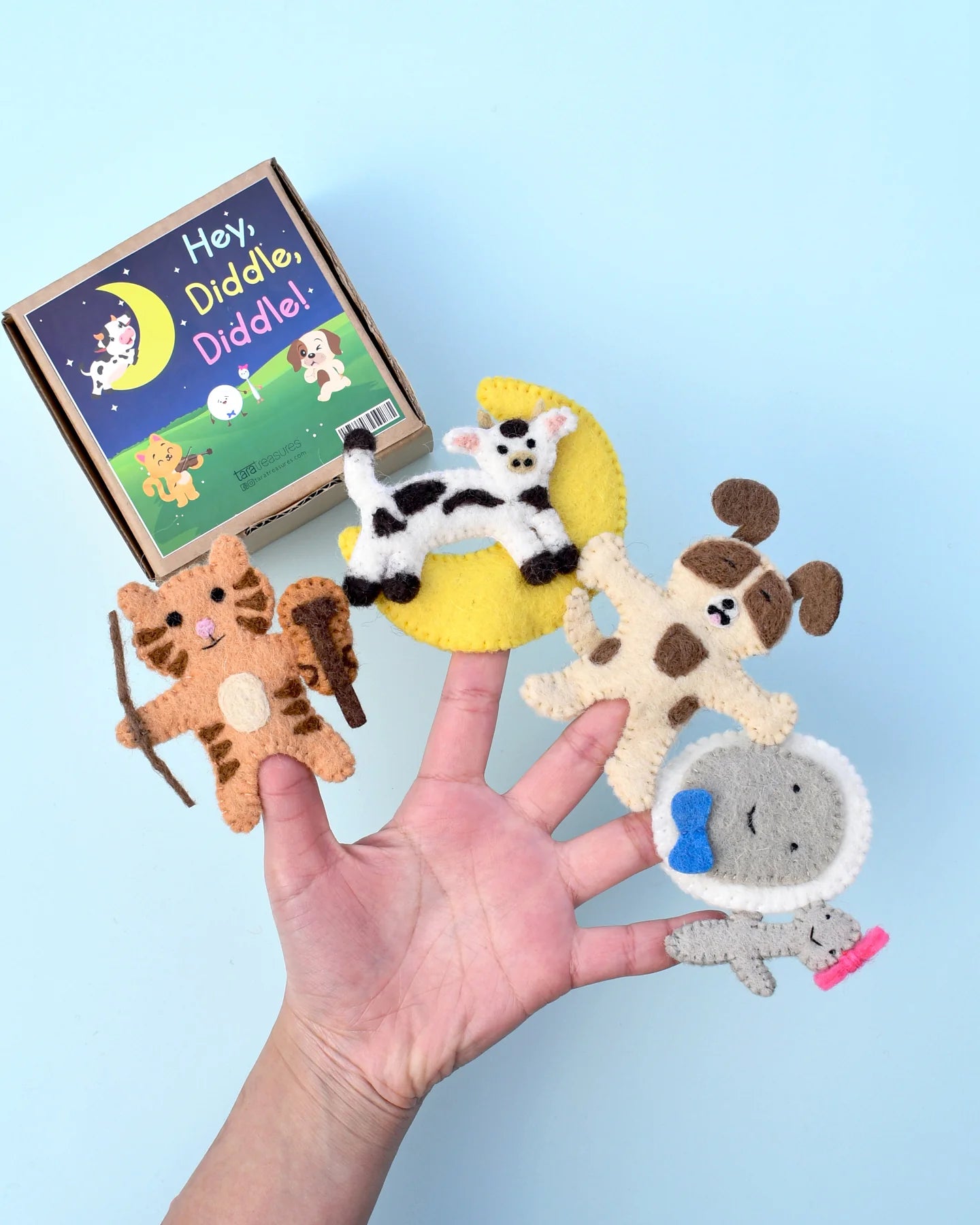 Hey Diddle Diddle - Felt Finger Puppets Set-Little Fish Co.