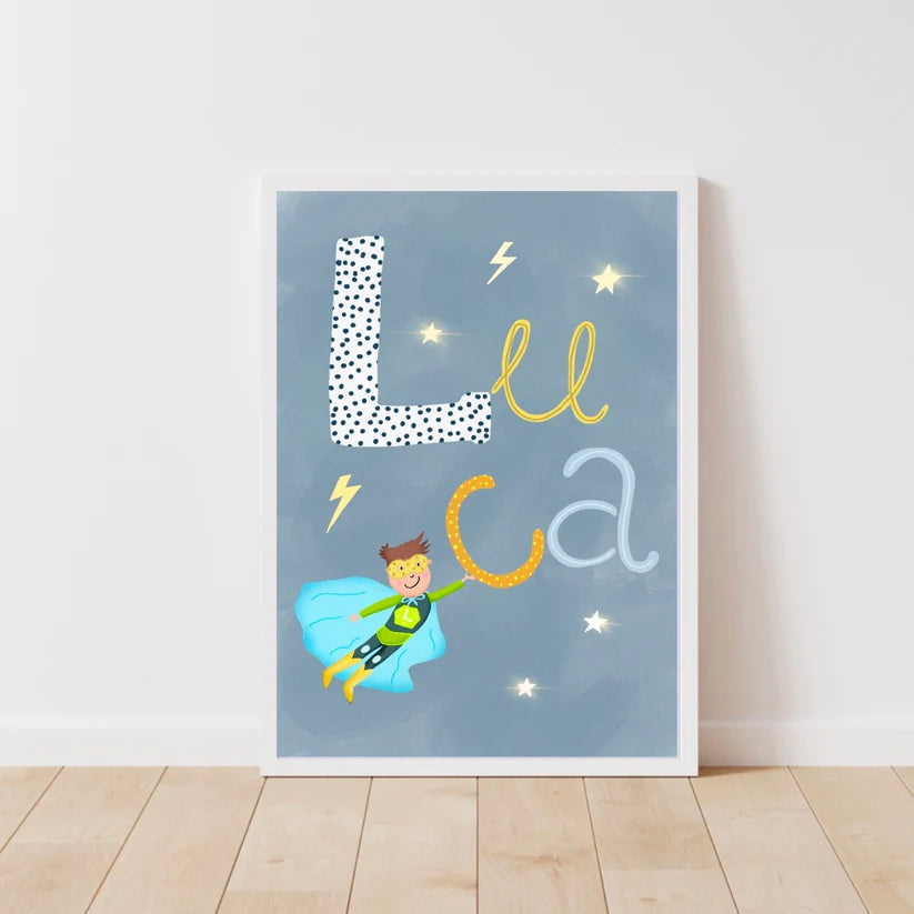 Custom Name Print - Superhero-Little Fish Co.