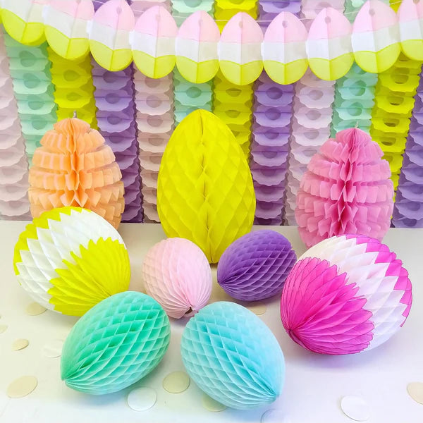 6 Inch honeycomb egg - colours various-Little Fish Co.