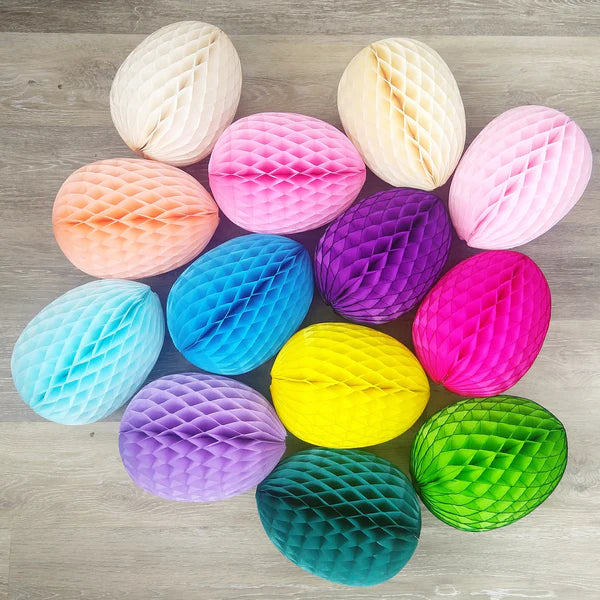 6 Inch honeycomb egg - colours various-Little Fish Co.