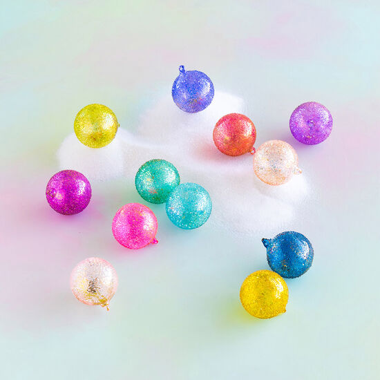 Glass Rainbow Sparkle Ornament 10cm-Little Fish Co.