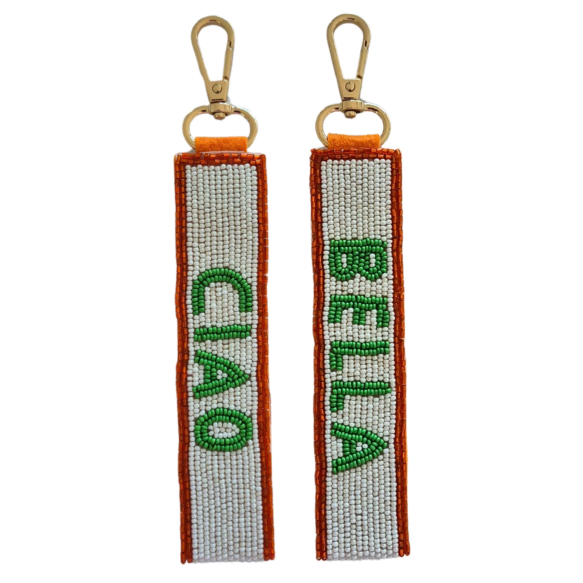 Beaded Keychain - ciao bella WHITE-Fashion-Little Fish Co.
