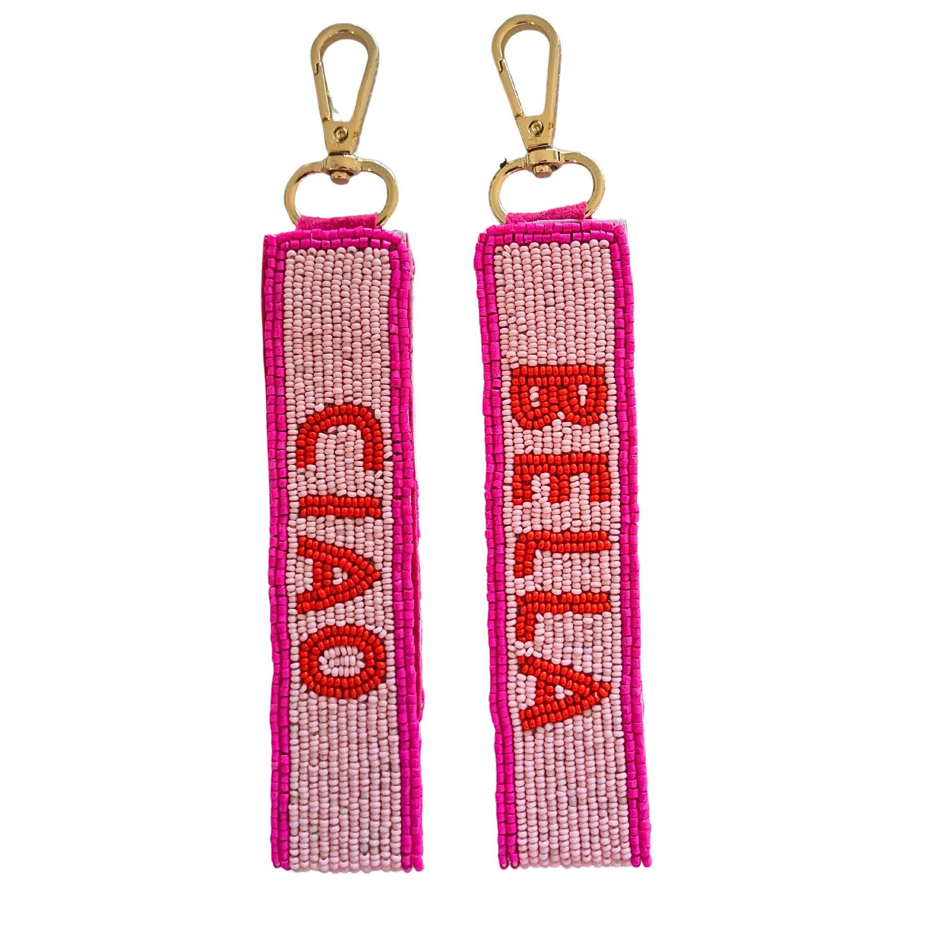 Beaded Keychain - ciao bello light pink-New Arrivals 2025-Little Fish Co.