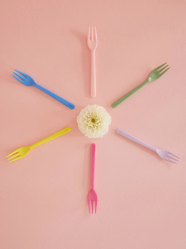 Melamine Cake Forks in Flower Me Happy-Fun-Little Fish Co.