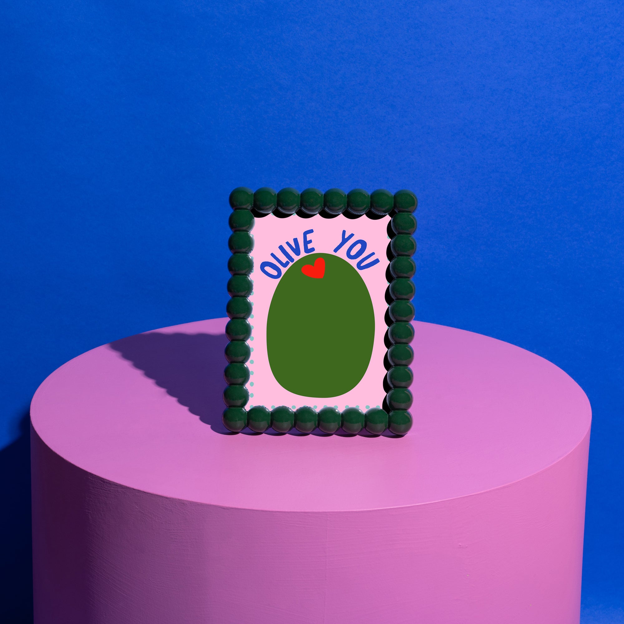 The Windsor Button Frame Dark Green- Ships October-Little Fish Co.