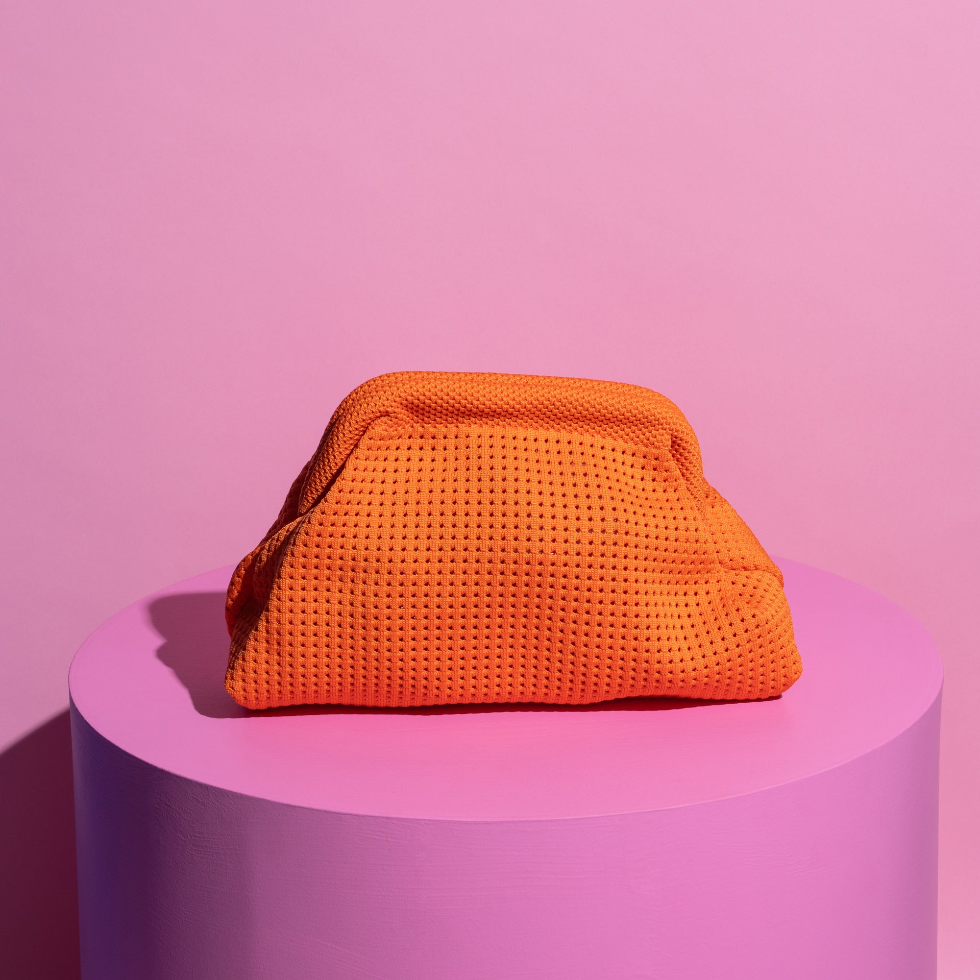 Mesh Clutch Bag- Orange-Fashion-Little Fish Co.