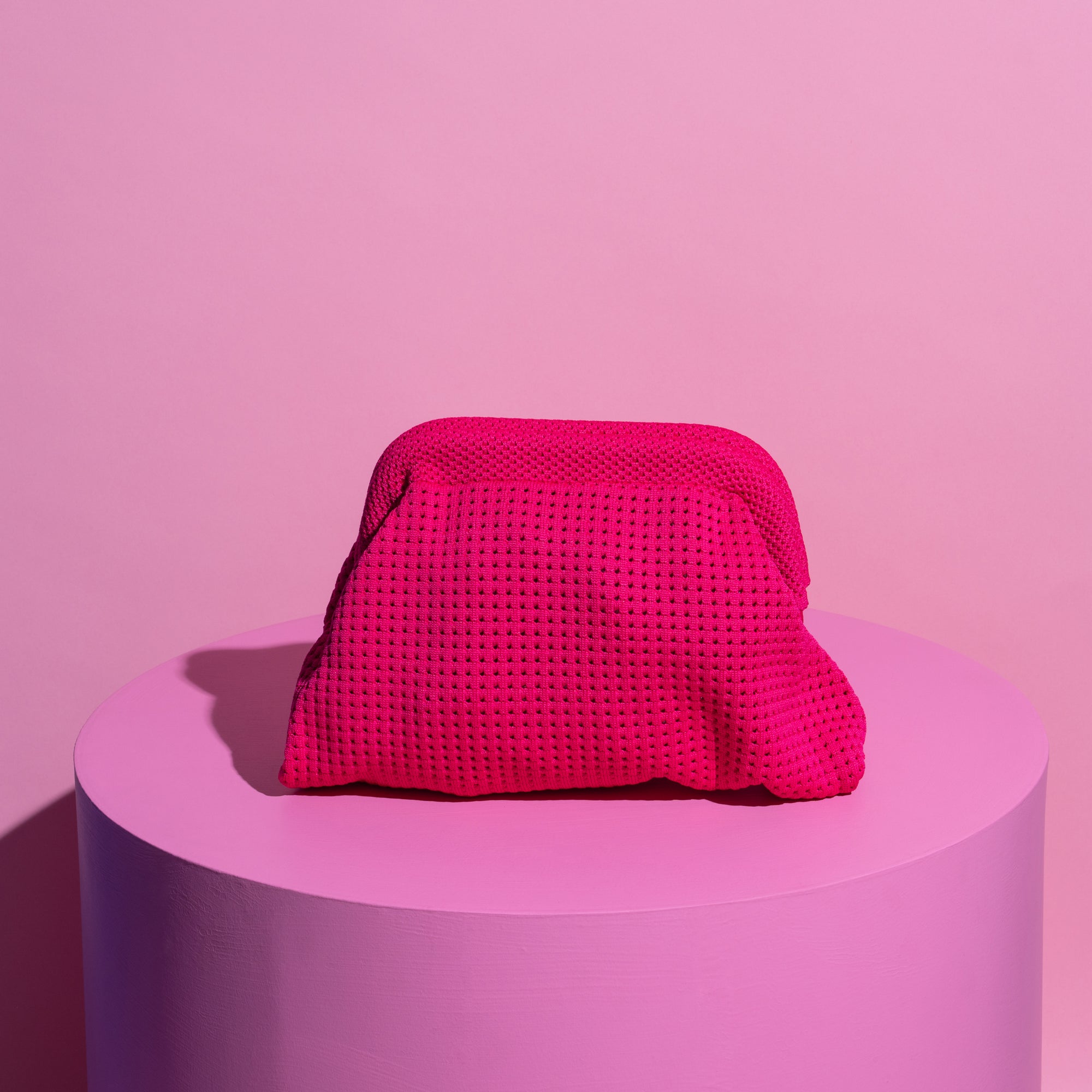 Mesh Clutch Bag- Pink-Fashion-Little Fish Co.