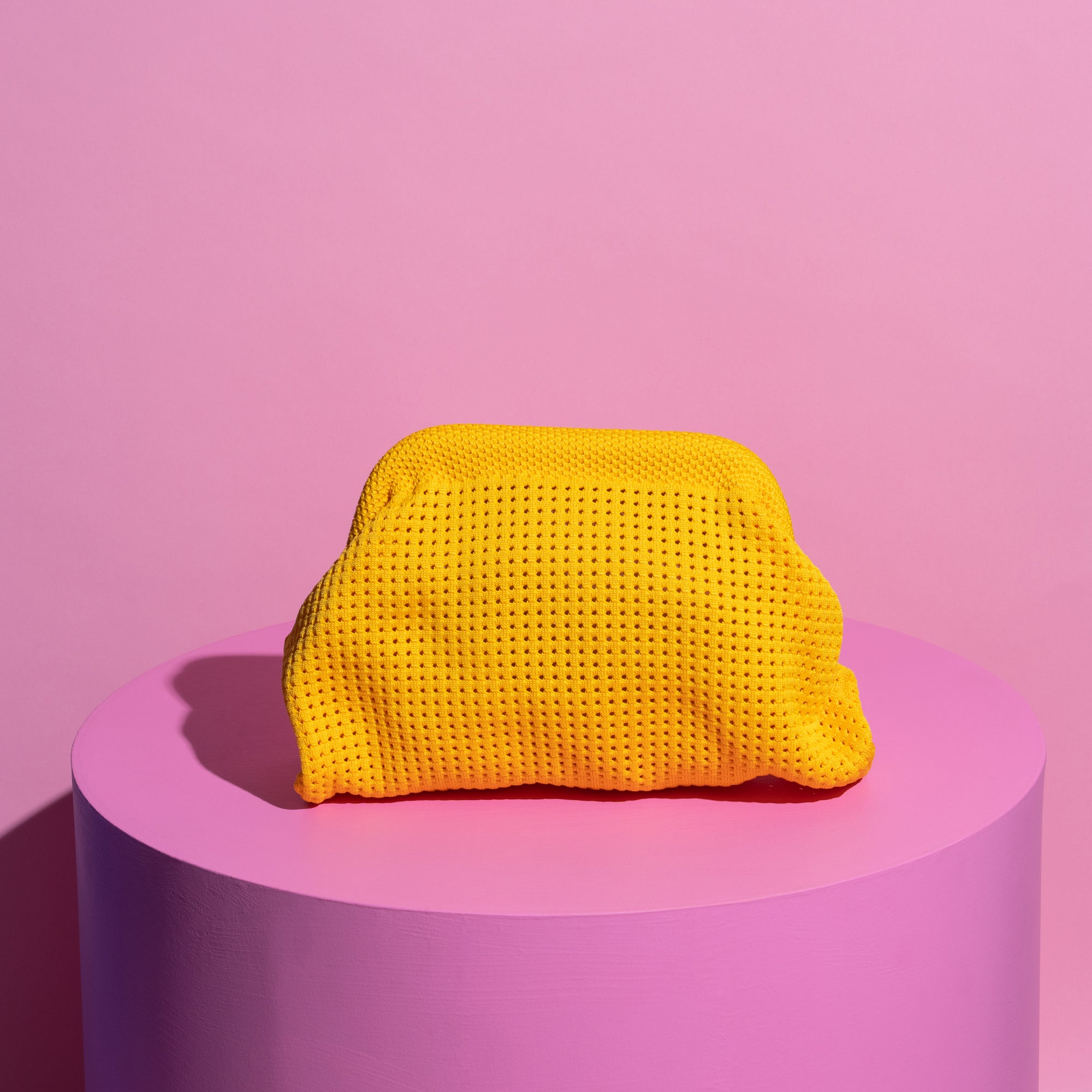 Mesh Clutch Bag- Yellow-Fashion-Little Fish Co.