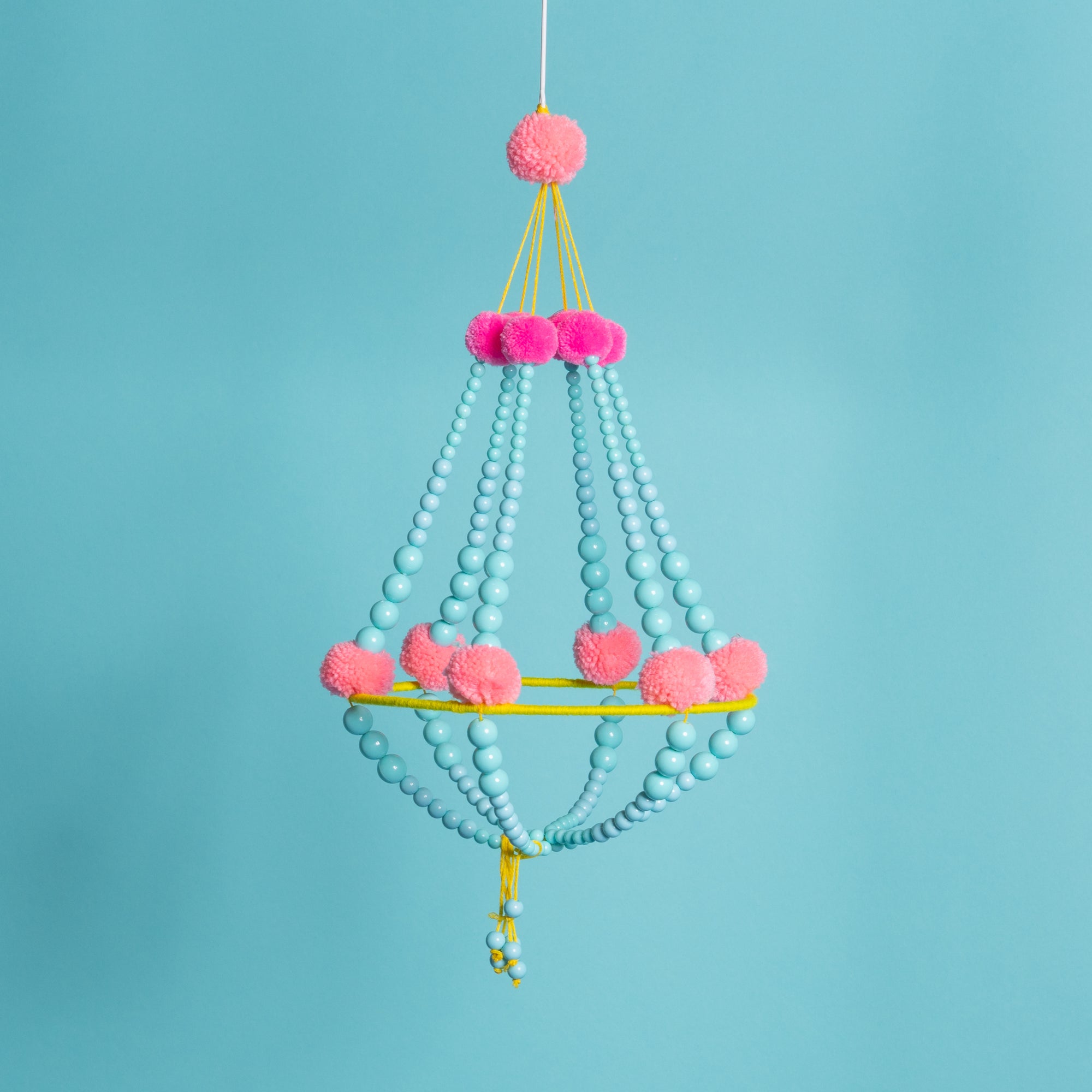 Handmade beaded chandelier Mint-Little Fish Co.