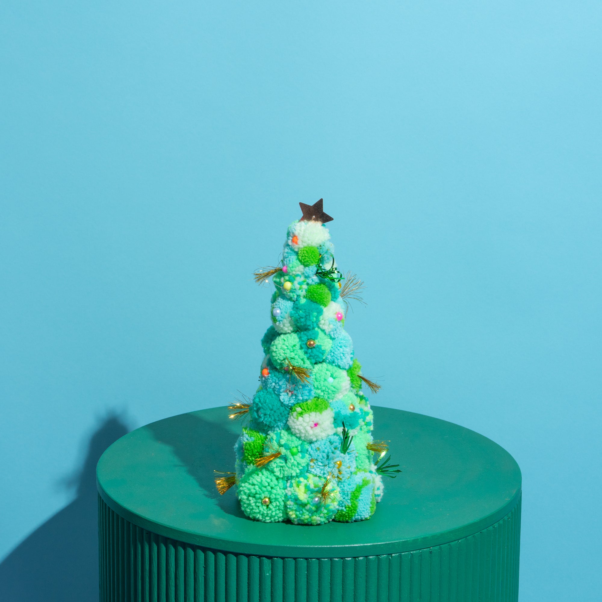Pom Pom handmade tree Green S/L-Little Fish Co.