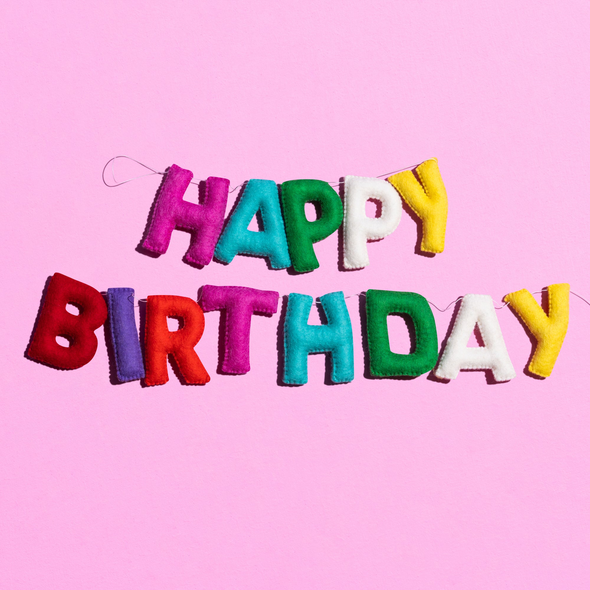 Fair Trade Happy Birthday Felt Garland - Ice cream Sundae